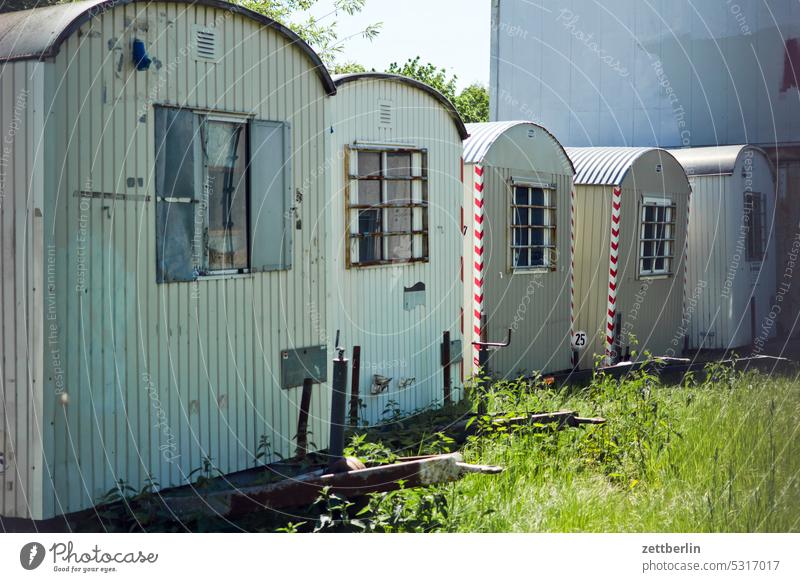 Five construction trailers - a Royalty Free Stock Photo from Photocase