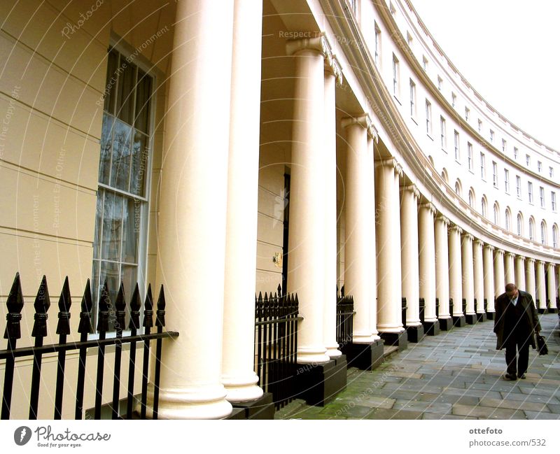 London: Park Crescent, Regent's Park House (Residential Structure) Man File case England Architecture Column Businessman