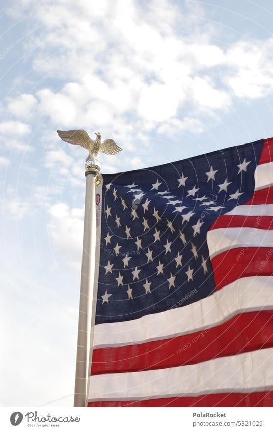 #A0# USA flag Americas Flag American Flag Patriotism Stripe Blue Red Ensign Blow Colour photo Symbols and metaphors