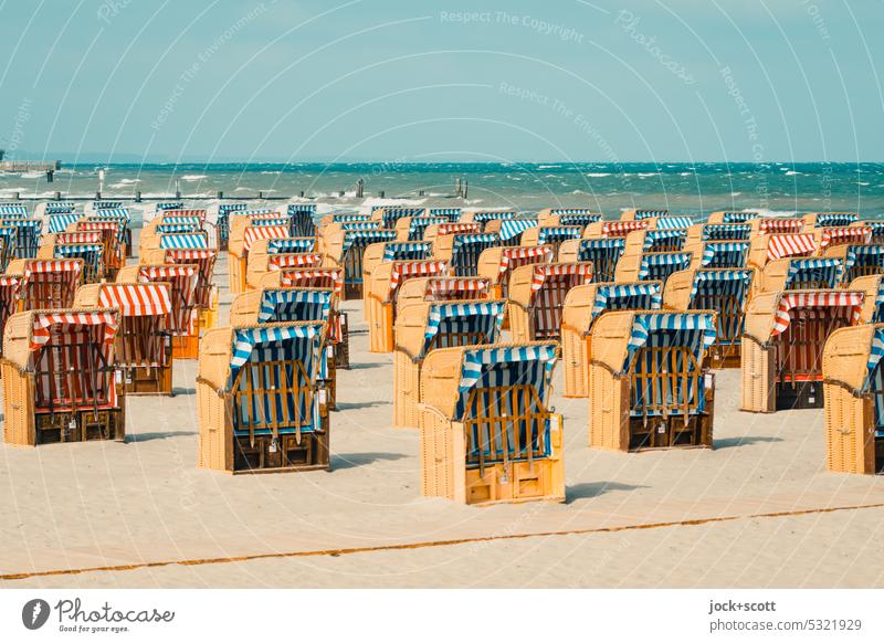 After the season is before the season on the beach of Travemünde TRavemünde Beach chair Baltic Sea Vacation & Travel Ocean Beach chair rental Tourism coast