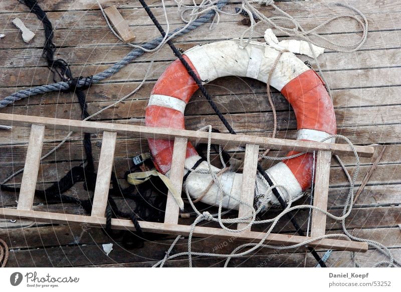 Rescue02 Rafts Meersburg Life belt String Plank Chaos Ocean Beach Navigation Nautical Rung Red Lake Constance platon Ladder Rope Handrail bol Hallway