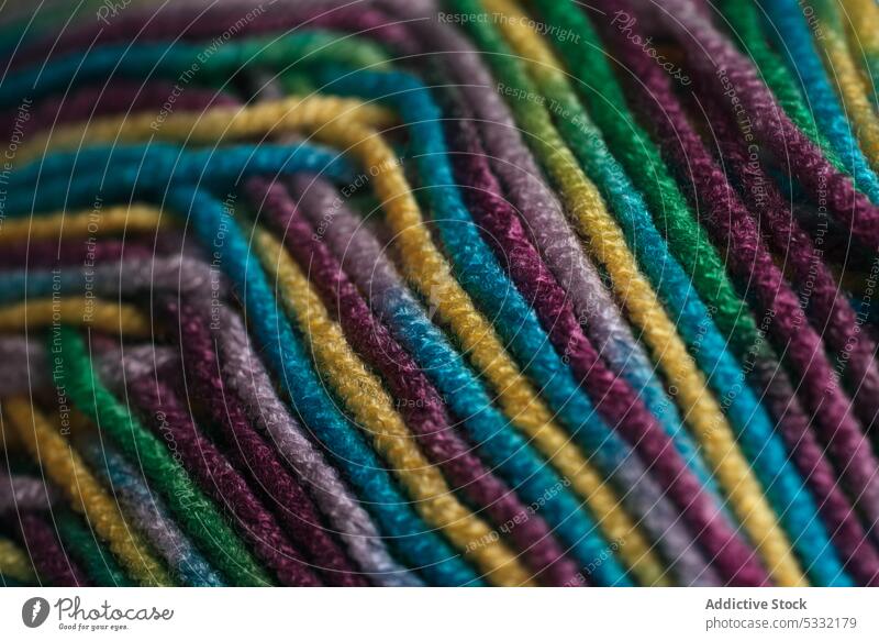 The Multicolored Yarn Used For Knitting Clothes Stock Photo