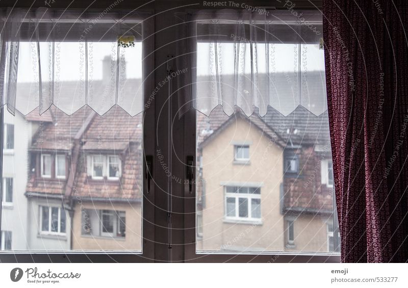 november Village Small Town House (Residential Structure) Wall (barrier) Wall (building) Facade Window Cold Gray Gloomy Colour photo Subdued colour