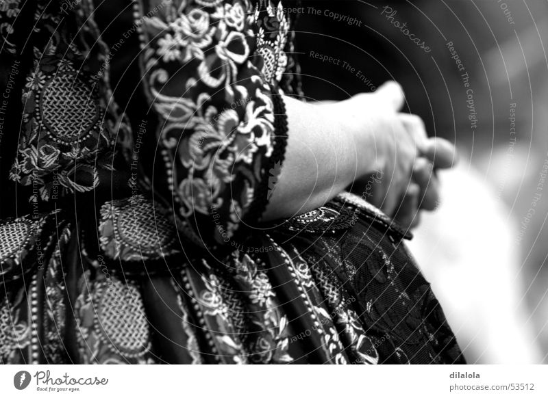 BRAZO Woman Arm Black & white photo B&W suit xviii th century s xix peasant Elegant dressed in epoch suit(suit) xviiith century Farmer