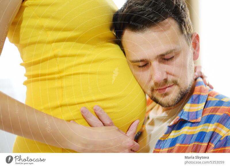 Touching Photo of Pregnancy Moments Young Expectant Mother with