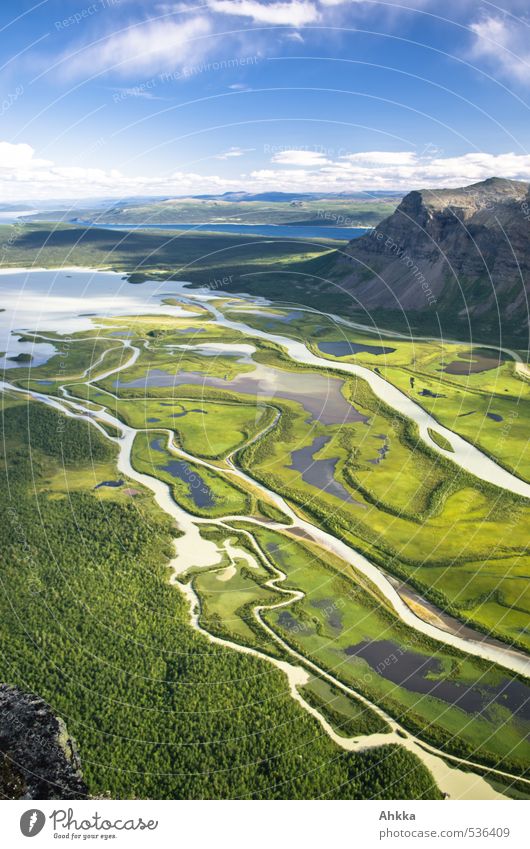 Rappadalen VI Nature Landscape Mountain Bog Marsh Pond River Valley Delta Under Green Moody Happy Happiness Joie de vivre (Vitality) Spring fever Anticipation