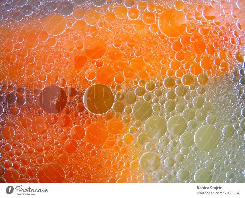 Vegetable soup with carrots and fat eyes warm soup Grease eyes fat layer Detail circles Healthy Fluid Orange