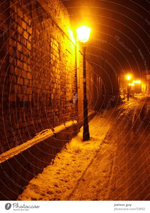 hot and cold... Wall (barrier) Lamp Light Winter Express train Lantern Street darkness road Ice snow