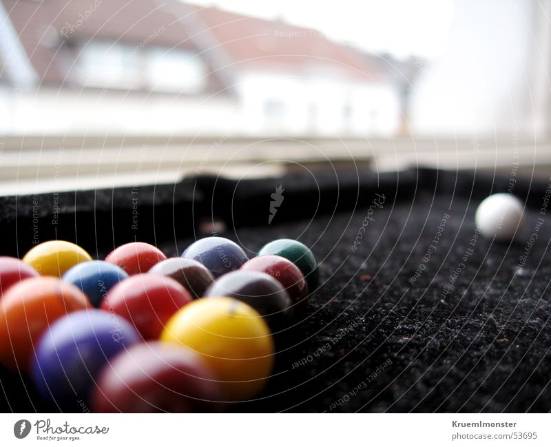 Billiards above the roofs Pool (game) Swimming pool House (Residential Structure) Felt Sphere