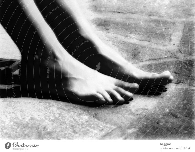 Contact Beautiful Tasty Soft Safety Calm Toes Moody Pleasant Exciting Mysterious Black White Esthetic Exterior shot Reworked Feet Black & white photo