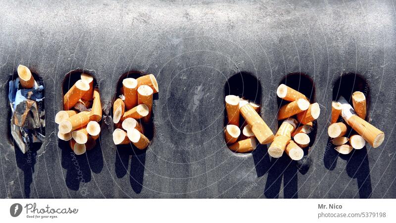 UT Bock on Bochum | tilt tilt the second Dependence Ashtray Addictive behavior Harmful to health Unhealthy Addiction Smoking Cigarette Butt Vice