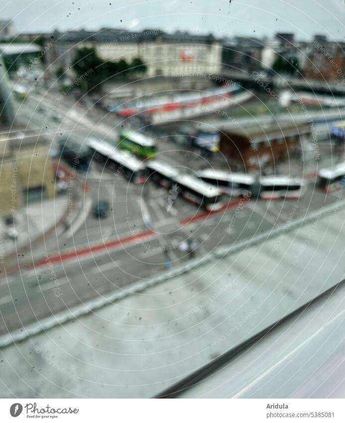 Road and rail transport next to Hamburg Central Station Street Transport Track Train station Bus travel Road traffic Rail transport Town Public transit