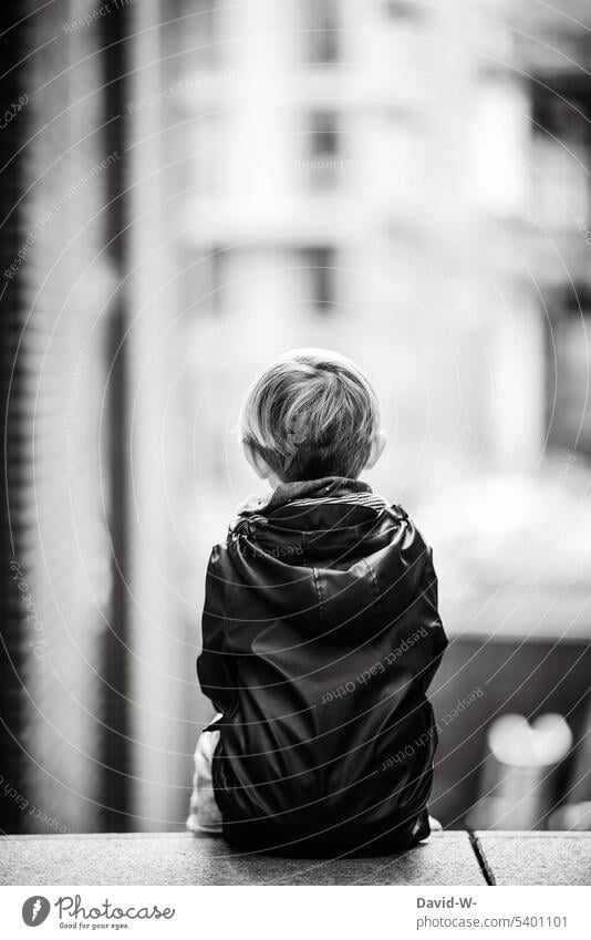 our children - what does the future hold - child from the rear view Future Boy (child) Rear view Anonymous back view thoughts Meditative Child Emotions Infancy