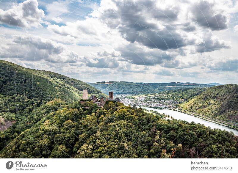 moselle time Summer Nature Sky Landscape Clouds Mountain Vineyard vine Moselle Lanes & trails Wine growing Hunsrück Mosel (wine-growing area)