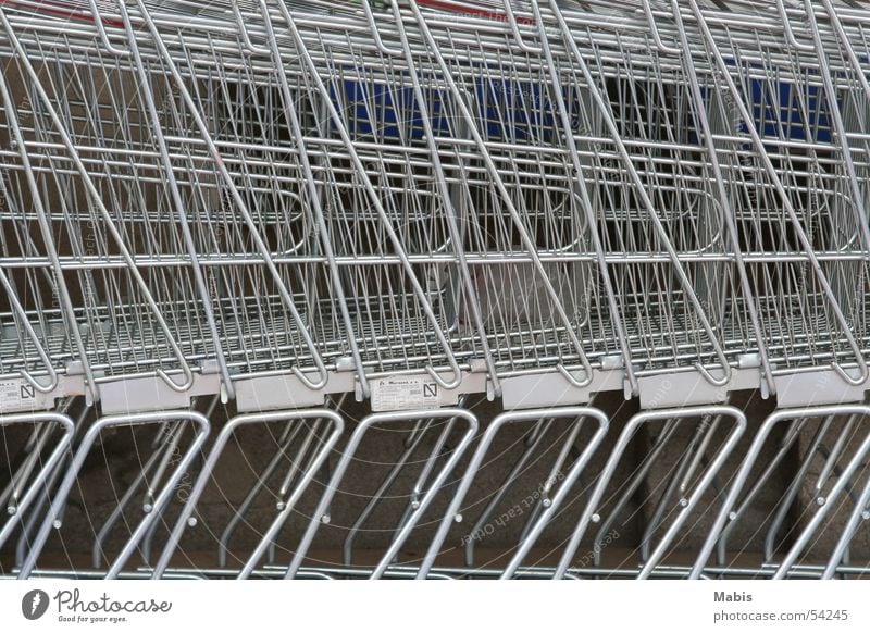 queue Shopping Trolley Supermarket Grating Silver