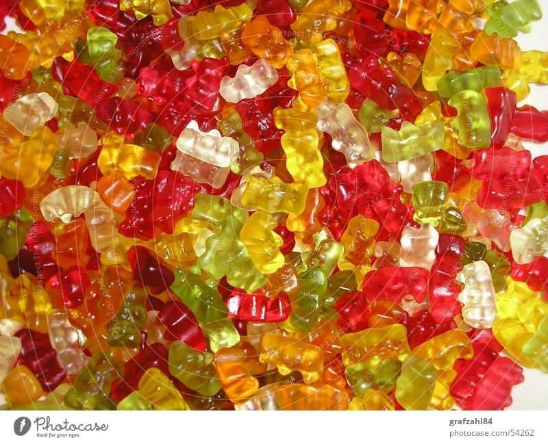 gummy bear band Gummy bears Wine gum Mixture Rainbow Fruity Red Yellow Green Muddled Chaos Sweet Juicy Fresh Nutrition Toothache Colour Funny 1.80dm Lamp