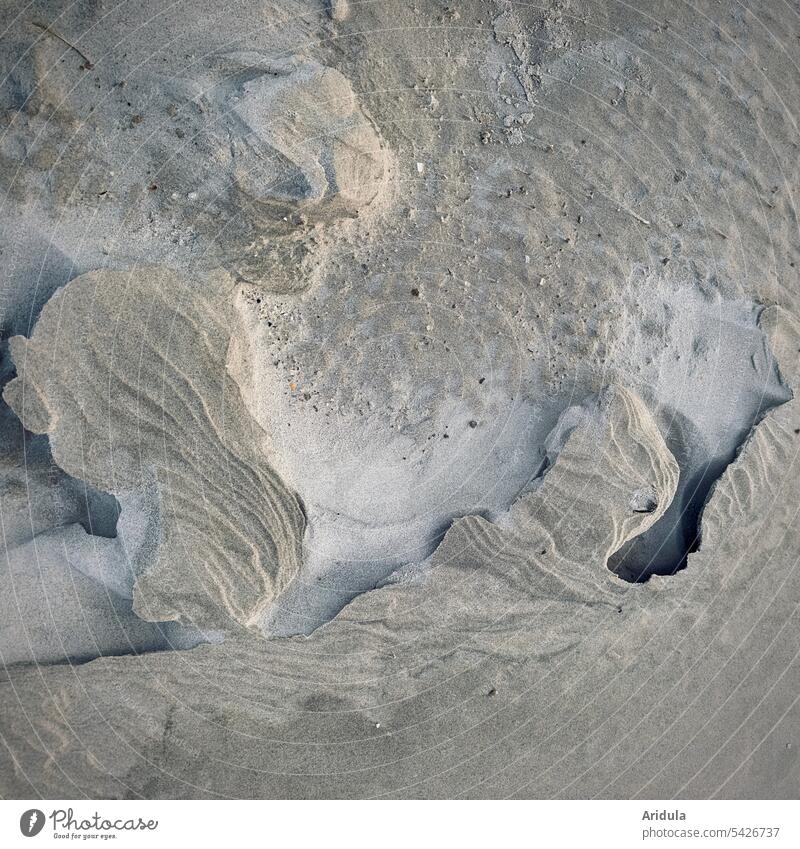 Whims of nature | sandy beach with peculiar shapes Sand Beach Ocean Water sand formations Summer Waves Vacation & Travel coast