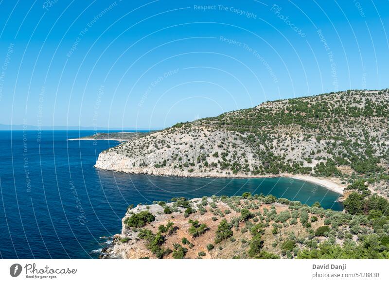 Beautiful landscape from Thassos, Greece attraction beach beautiful beauty blue bush cliff coast coastline day destination europe european greece greece photos