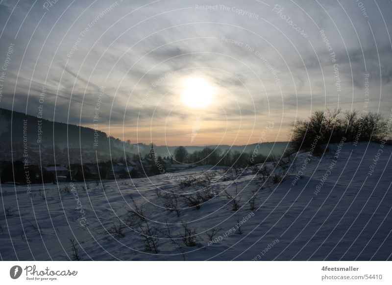 Land Of Confusion Forest Thuringia Bushes Winter Clouds Hill Horizon Light February Sun Bread Node Snow Bright Mountain Lighting Sky