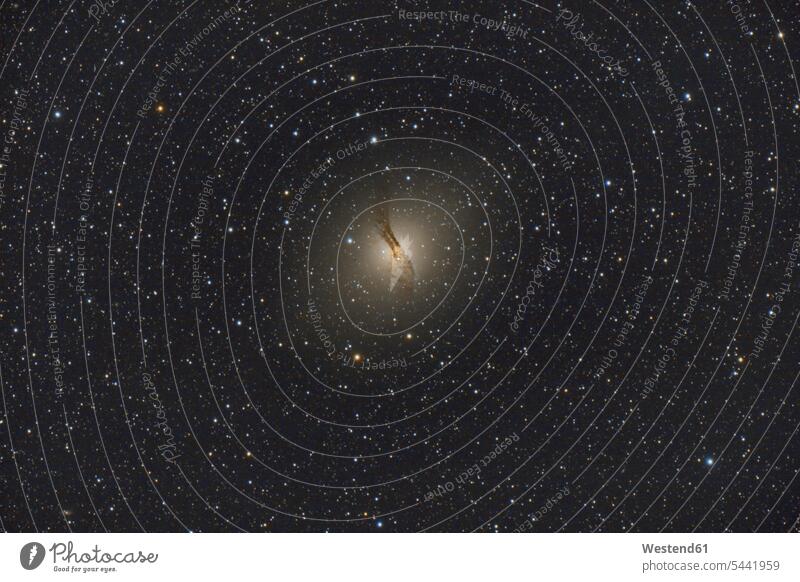 Namibia, Region Khomas, near Uhlenhorst, Astrophoto of spiral galaxy Centaurus A (NGC 5128) with a telescope Telescope sky skies astronomy starry sky Starscape