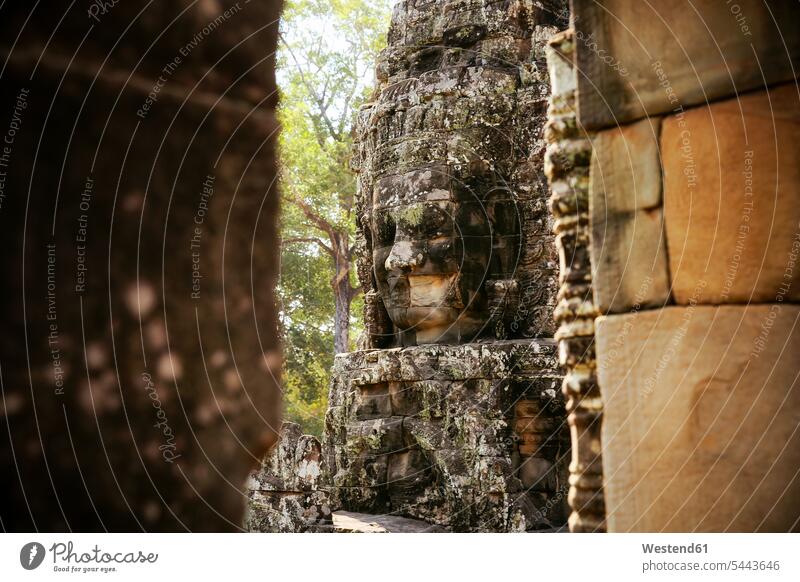 Cambodia, Angkor Wat, Angkor Thom, Bayon temple Bayon Temple outdoors outdoor shots location shot location shots Architecture Anthropomorphic Face face temples