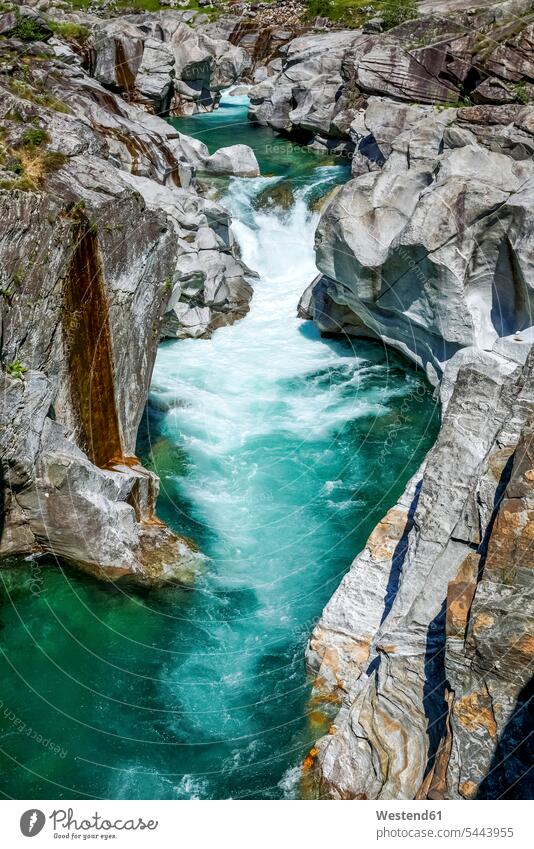 Switzerland, Ticino, Verzasca valley nature natural world valleys Tessin Verzasca Valley Val Verzasca Valle Verzasca bridge bridges day daylight shot