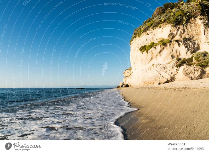 Italy, Calabria, Tropea, Tyrrhenian Sea coast coastline coast area Seacoast seaside sandstone rock sandstone rocks day daylight shot daylight shots day shots