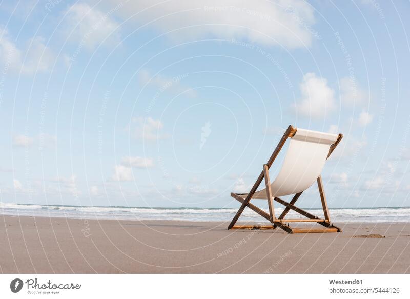 Deckchair on the beach beaches deckchair deck chair deckchairs deck chairs relaxation relaxed relaxing vacation Holidays Travel daylight shot daylight shots