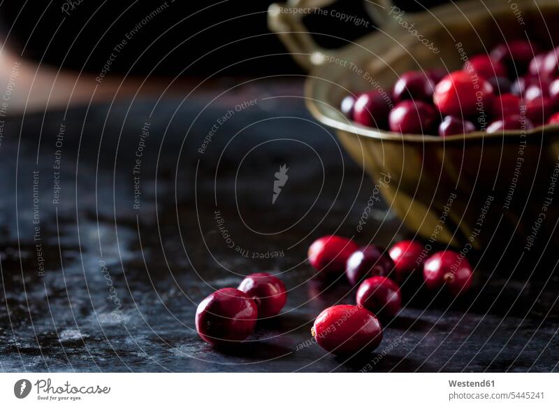 Cranberries in a bowl Cranberry Bowl Bowls studio shot studio shots studio photograph studio photographs healthy eating nutrition close-up close up closeups