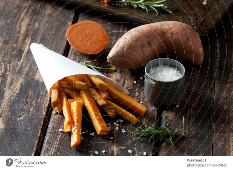 Sweet potato fries with rosmary food and drink Nutrition Alimentation Food and Drinks deep-fried deep fried deep fry deep-fry Fried Food coarse elevated view