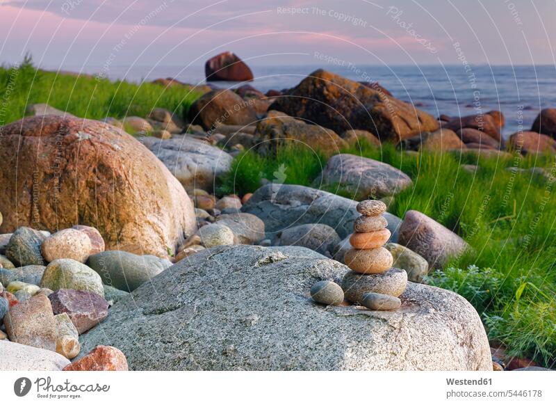 Germany, Mecklenburg-Western Pomerania, Jasmund National Park, Bolders and pebbles athe Baltic Sea nobody Sassnitz National Parks day daylight shot