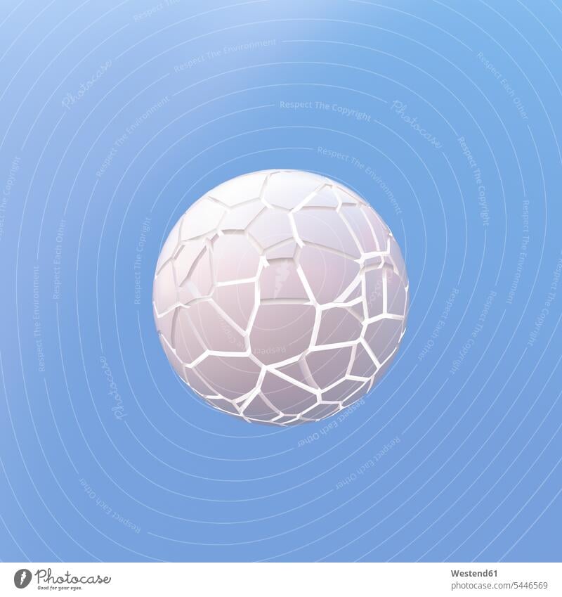 3D Rendering, Cracked sphere illuminated from inside nobody abstract Future futuristic the future visionary network networking crack flaw cracked broken