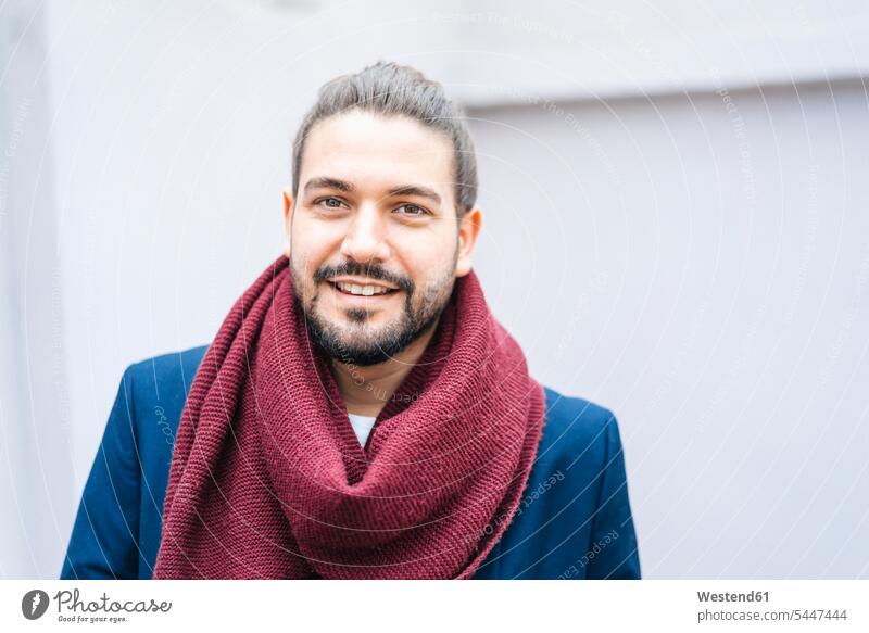 Portrait of smiling businessman wearing scarf Businessman Business man Businessmen Business men portrait portraits business people businesspeople business world