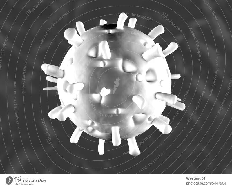 3D rendered Illustration of a anatomically correct convergence to a Rotavirus structure structures sphere ball balls ball-shaped symbolical picture Symbolism