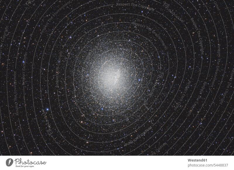 Namibia, Region Khomas, near Uhlenhorst, Astrophoto of the globular cluster Omega Centauri (NGC 5139), the brightest and largest globular cluster in the sky, with a telescope