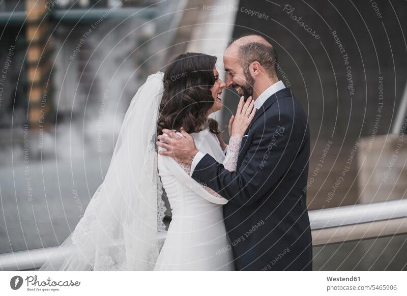 Happy bridal couple human human being human beings humans person persons caucasian appearance caucasian ethnicity european 2 2 people 2 persons two two persons