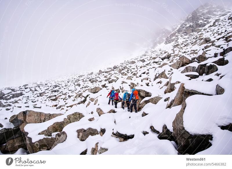 Group of mountaineers, Grossvendediger, Tyrol, Austria human human being human beings humans person persons caucasian appearance caucasian ethnicity european