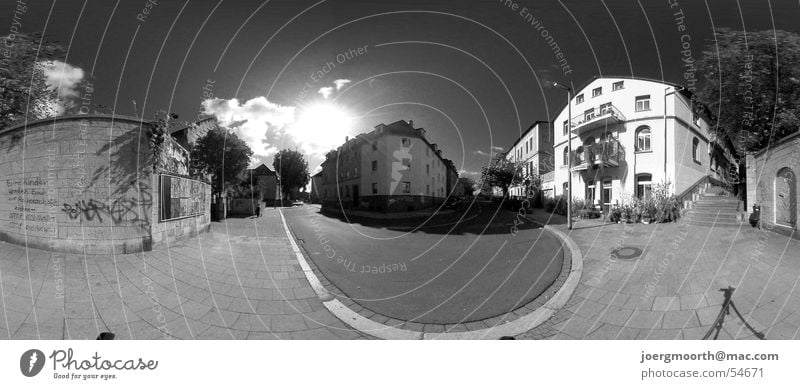 panorama Braunschweig Panorama (View) Town House (Residential Structure) Clouds Summer Landscape Sun Street Sky Large Panorama (Format)