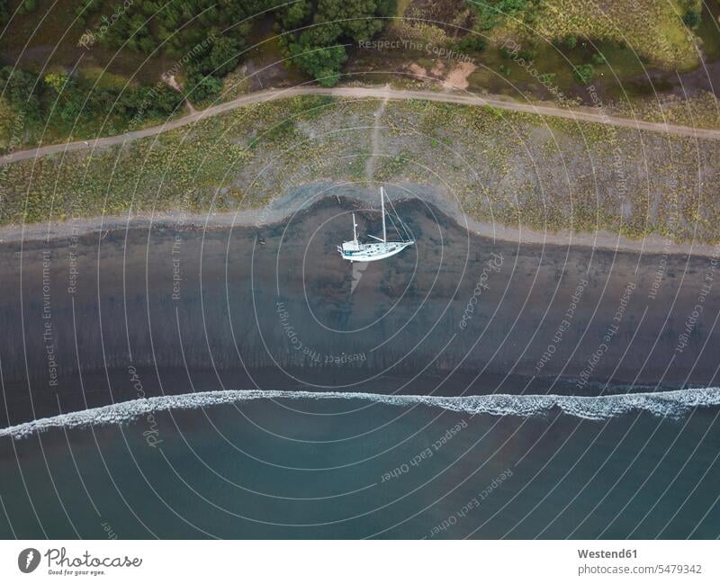 Old yacht at Benete beach, Maluk, West Sumbawa,Indonesia drone drones Absence Absent empty emptiness nature natural world outdoors outdoor shots location shot