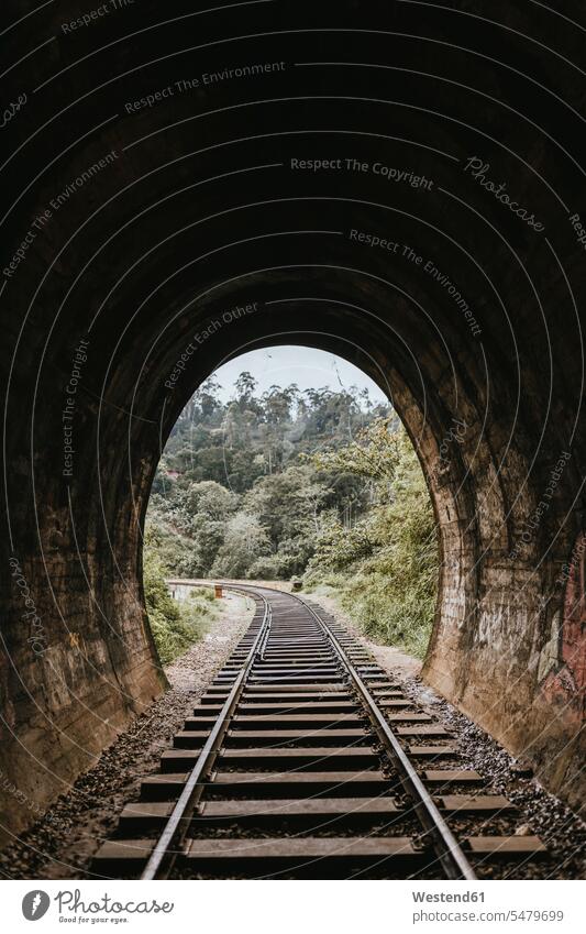 Sri Lanka, Uva Province, Demodara, Tunnel leading to Nine Arch Bridge indoors indoor shot indoor shots interior interior view Interiors day daylight shot