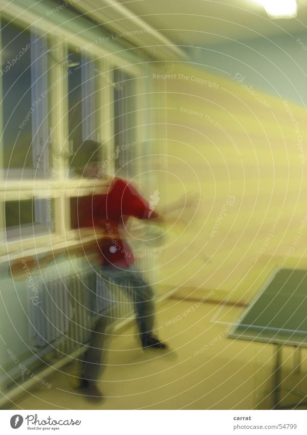 Table Tennis Ghost Table tennis Long exposure Window Blur Playing Speed Yellow Light Dark Heater Man Ghosts & Spectres  ghost Sports Ball Power Dexterity early
