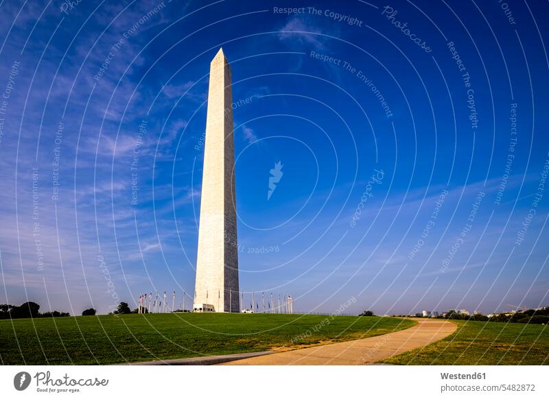 USA, Washington DC, National Mall, Washington Monument landmark Emblem marble national monument outdoors outdoor shots location shot location shots Architecture