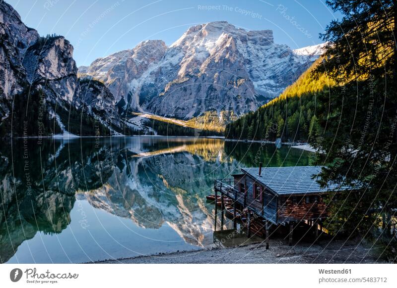 Italy, South Tyrol, Lago di Braies beauty of nature beauty in nature Alto Adige Province of Bolzano-Bozen South Tyrolia mountain range mountains mountain ranges