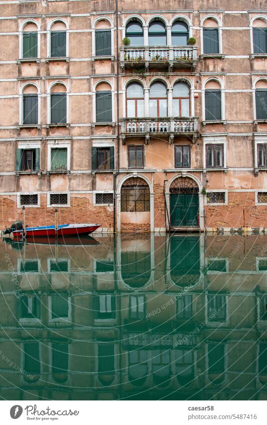 Rio della Misericordia in Cannaregio District, Venice cannaregio canal building house reflection venice water mirror facade windows doors italy architecture