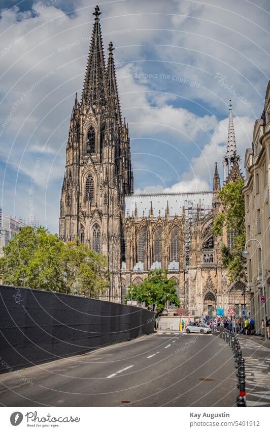 Cologne Cathedral Church towers Colour photo Exterior shot Landmark Town Tourist Attraction Dome Manmade structures Architecture Religion and faith Germany