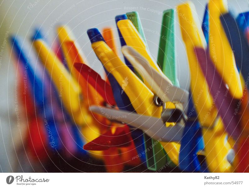 clothespin Clothes peg Laundry Hang up Multicoloured Blur Clothesline repeat selective sharpness