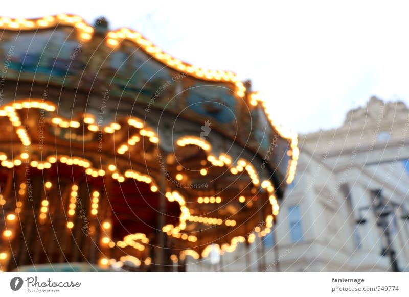 manège pour enfants Joy Christmas & Advent Fairs & Carnivals Child Toddler Infancy Marseille France Downtown Playground Playing Multicoloured Yellow Gold Orange