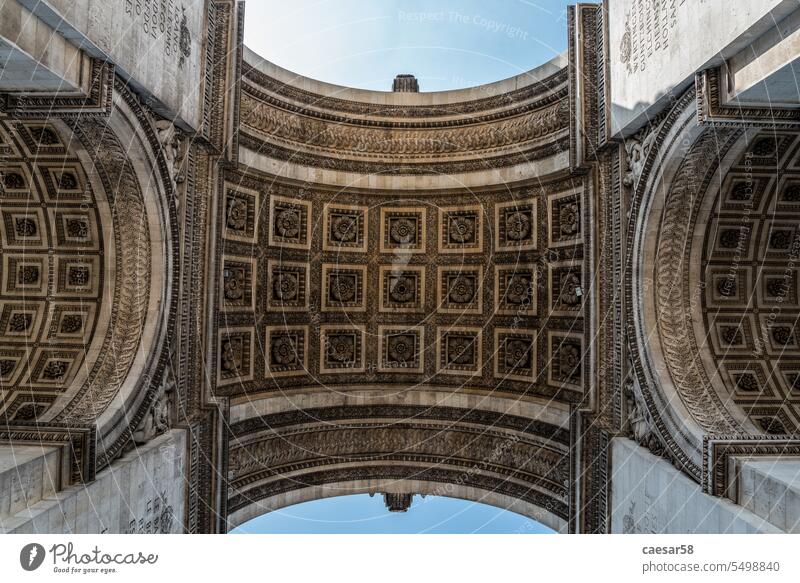 Iconic Arc de Triomphe in Summer in Paris landmark arch triumph paris france monumental high europe arc de triomphe ceiling city travel french street tourism