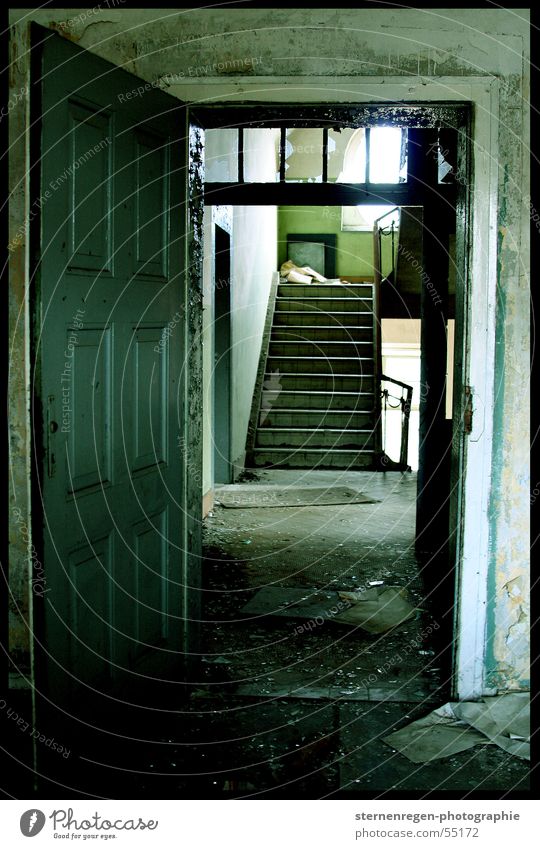 prospects Staircase (Hallway) Decline Derelict Broken Dust Empty Devastated Stairs Old Dirty Loneliness