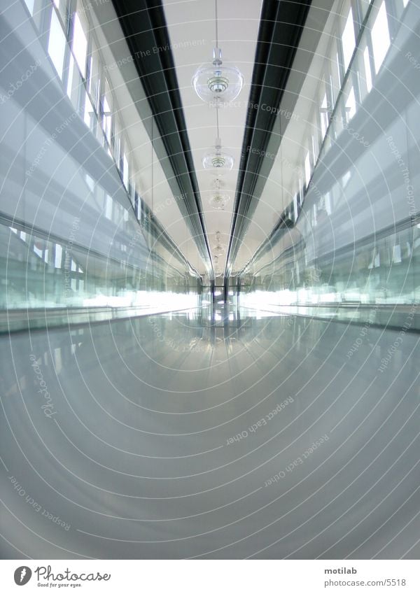In the escalator tunnel Escalator Tunnel Movement Photographic technology Glass Blur